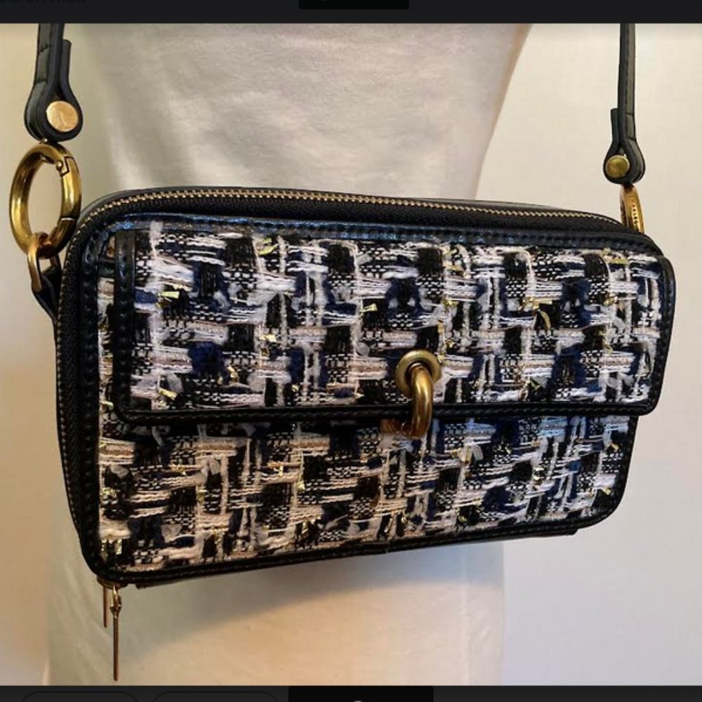 NWOT Charles & Keith Estee tweed shoulder bag